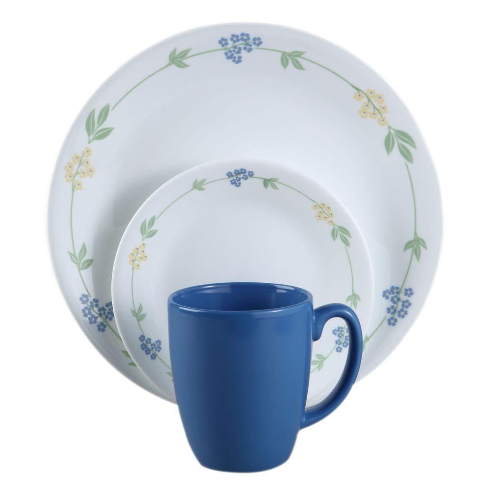 Corningware Dinner Set
 Corelle Livingware Secret Garden 16 Piece Vitrelle