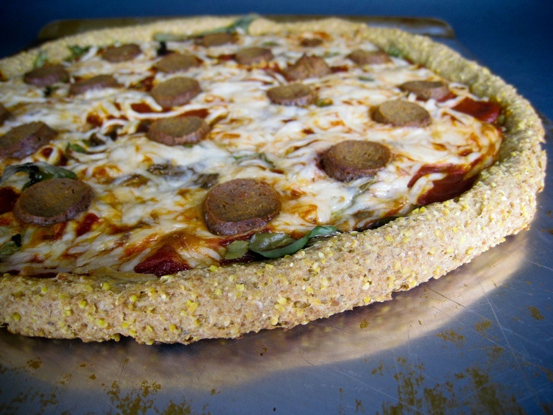 Cornmeal Pizza Crust
 Vegan Cornmeal Spelt Pizza Crust Veganbaking