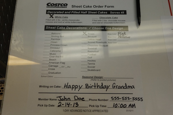Costco Sheet Cake Size
 Costco Sheet Cake $18 99