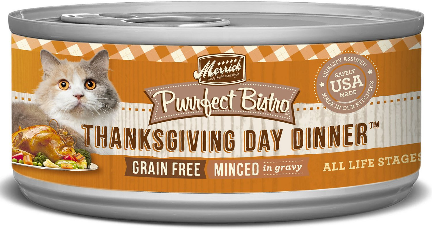 Craigs Thanksgiving Dinner In A Can
 Merrick Purrfect Bistro Grain Free Thanksgiving Day Dinner