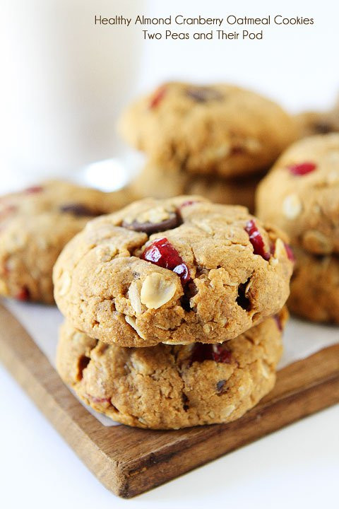 Cranberry Oatmeal Cookies
 Healthy Almond Cranberry Oatmeal Cookies