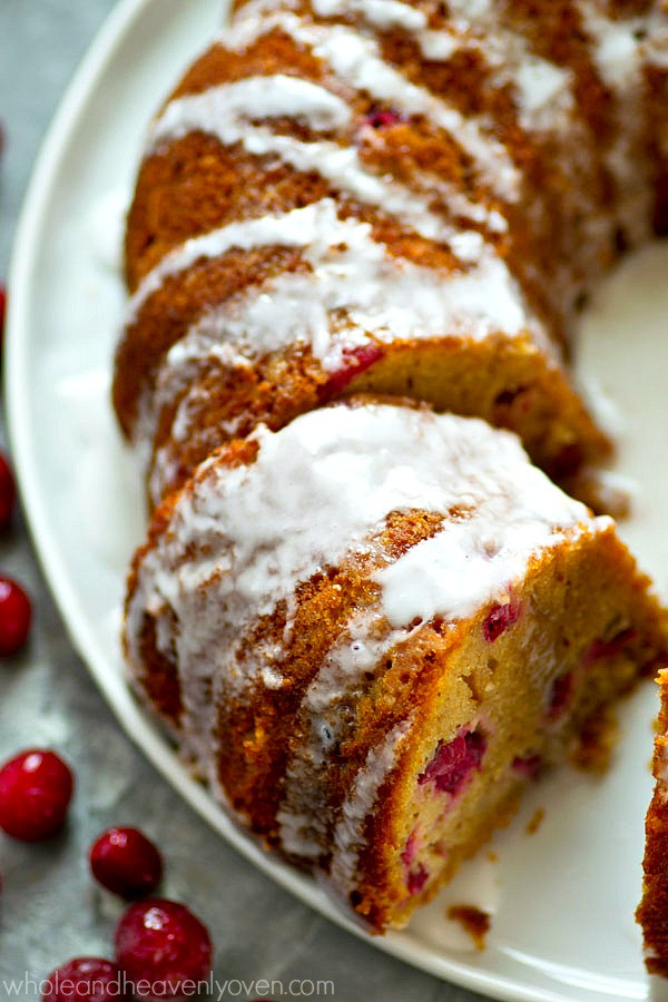 Cranberry Orange Bundt Cake
 Cranberry Orange Bundt Cake with Eggnog Glaze