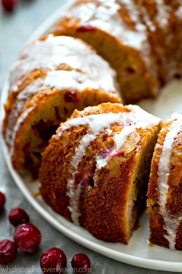 Cranberry Orange Bundt Cake
 Cranberry Orange Bundt Cake with Eggnog Glaze