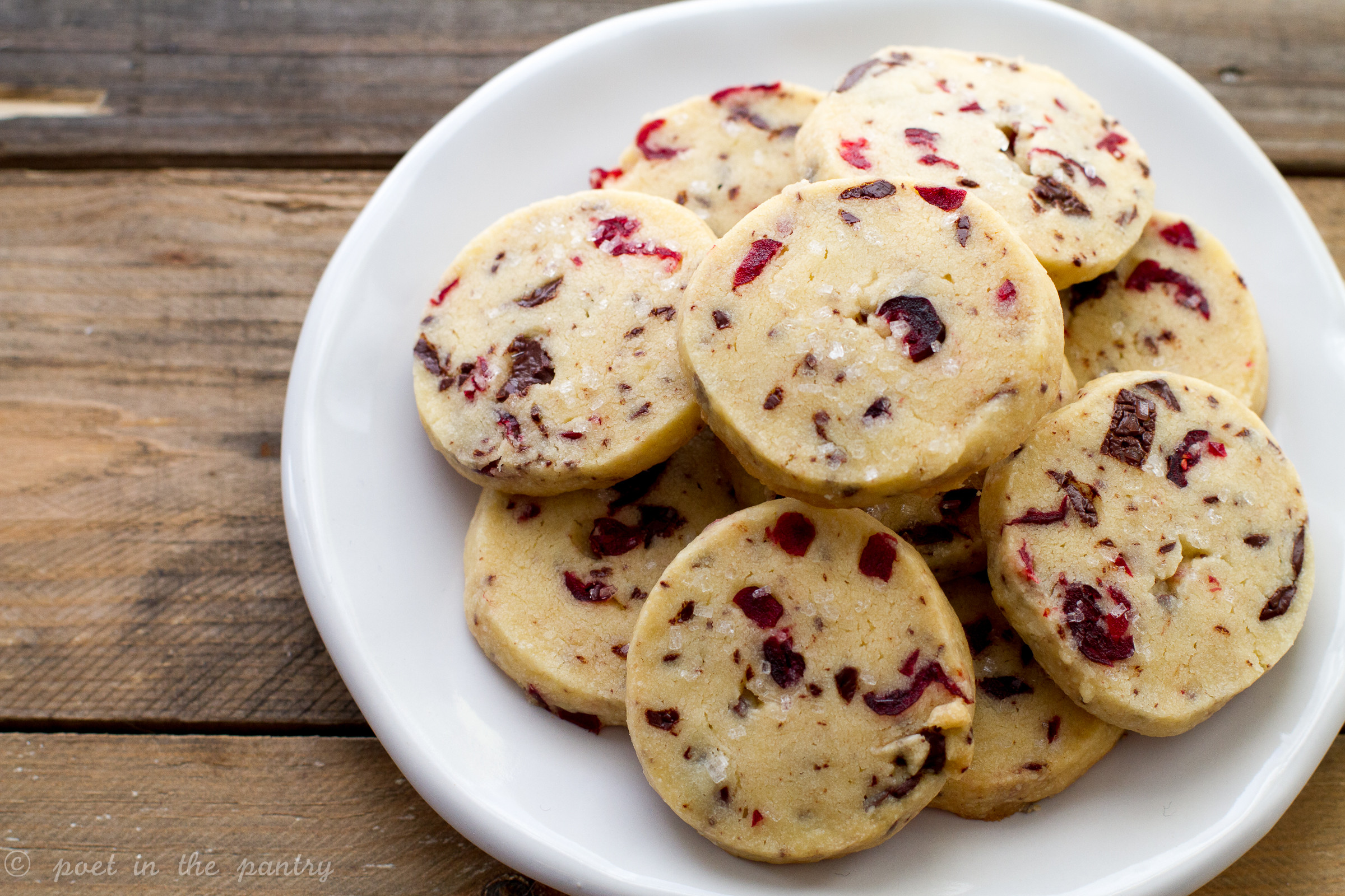 Cranberry Shortbread Cookies
 Chocolate Cranberry Shortbread Cookies Poet in the Pantry
