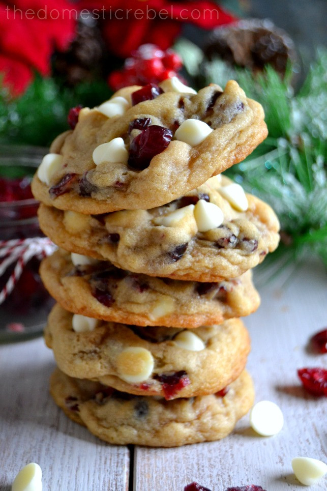 Cranberry White Chocolate Chip Cookies
 The BEST Soft & Chewy Cranberry White Chocolate Chip