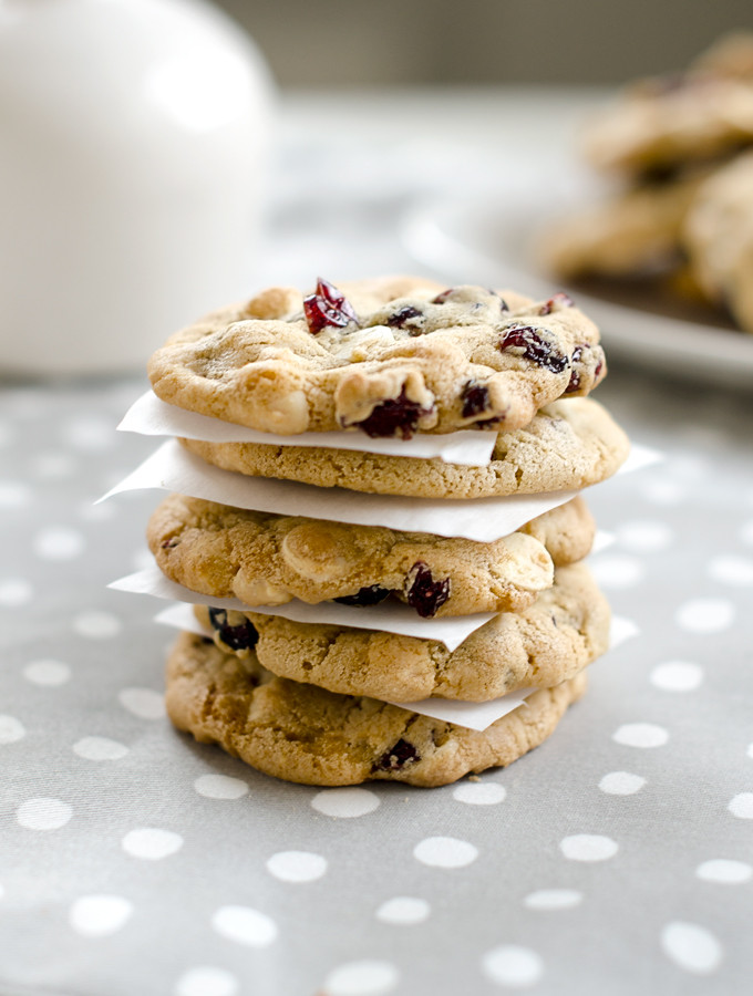 Cranberry White Chocolate Chip Cookies
 Cranberry and White Chocolate Chip Cookies