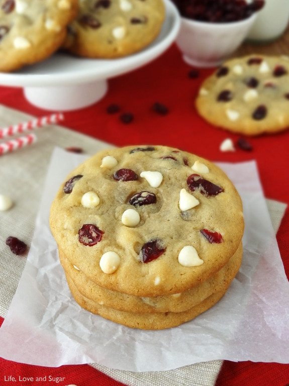 Cranberry White Chocolate Chip Cookies
 Cranberry White Chocolate Chip Cookies Life Love and Sugar