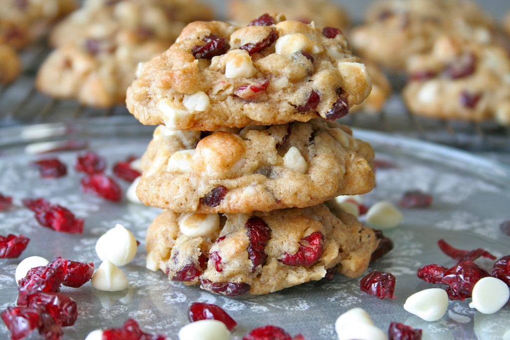 Cranberry White Chocolate Chip Cookies
 Oatmeal Cranberry White Chocolate Macadamia Chip Cookies