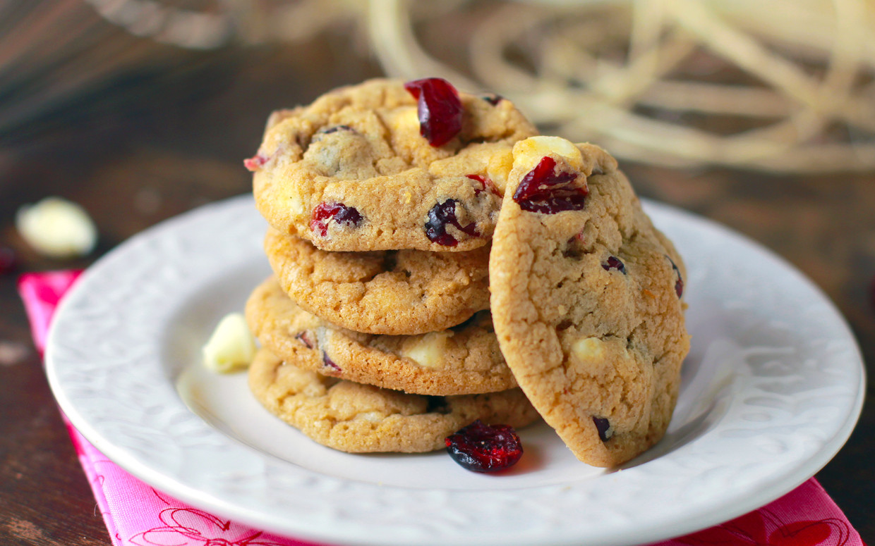 Cranberry White Chocolate Cookies
 Simply Blissful Chewy White Chocolate Cranberry Cookies