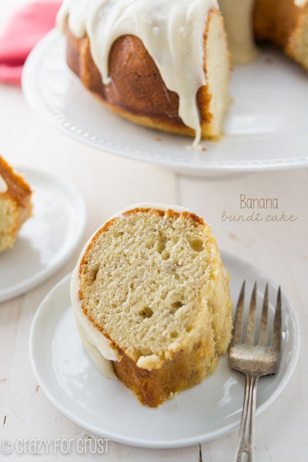 Crazy Banana Cake
 Banana Bundt Cake with cream cheese frosting Crazy for