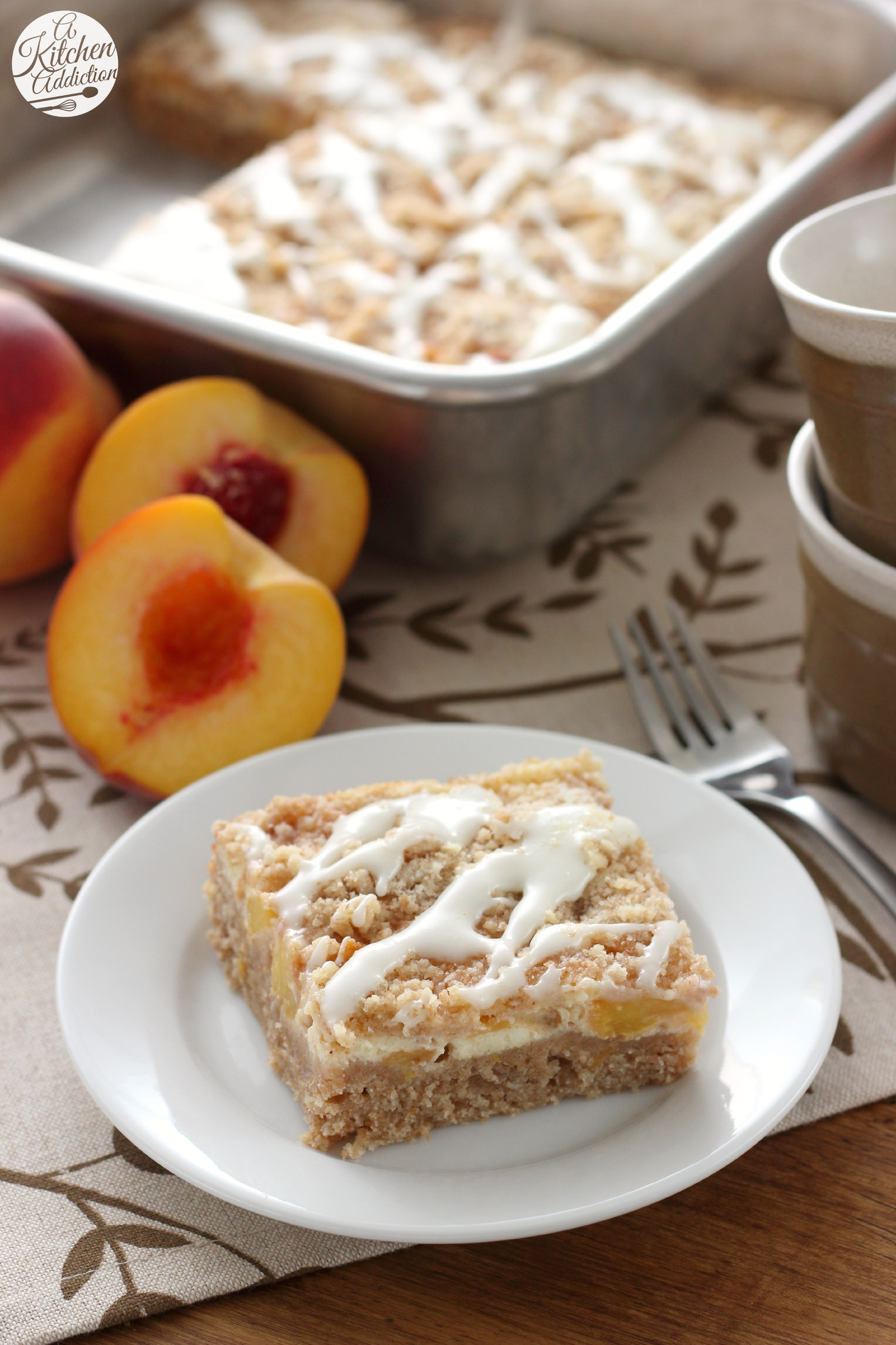 Cream Cheese Coffee Cake
 Peaches and Cream Cheese Coffee Cake A Kitchen Addiction