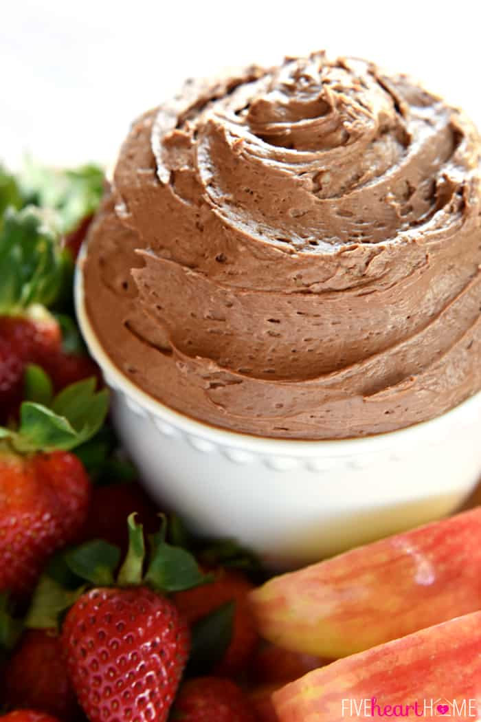 Cream Cheese Dessert Dip
 Fluffy Chocolate Fruit Dip