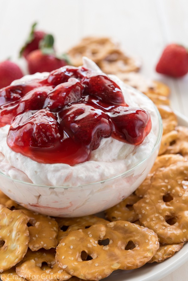 Cream Cheese Dessert Dip
 Strawberry Pretzel Salad Dip Crazy for Crust