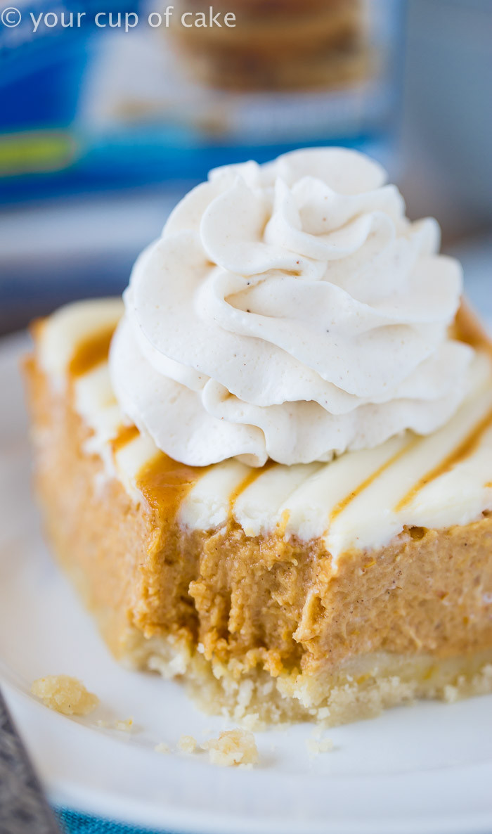 Cream Cheese Pumpkin Pie
 Pumpkin Cream Cheese Pie Bars Your Cup of Cake