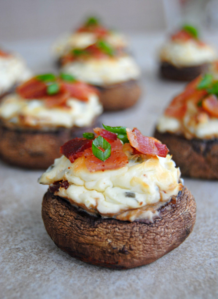 Cream Cheese Stuffed Mushrooms
 SteakNPotatoesKindaGurl Bacon and Spicy Cream Cheese