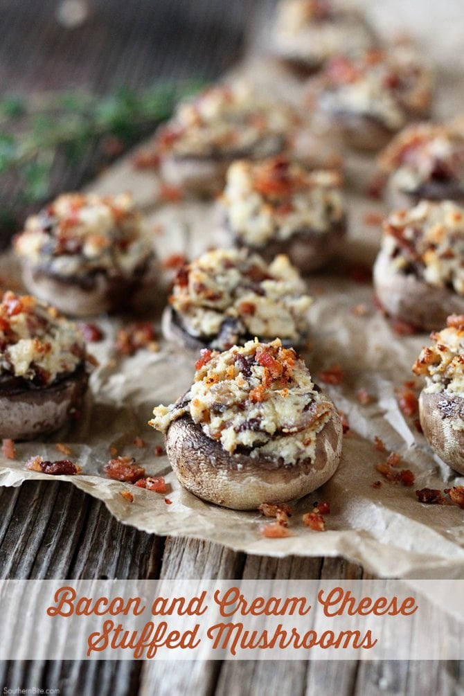 Cream Cheese Stuffed Mushrooms
 Bacon and Cream Cheese Stuffed Mushrooms Southern Bite