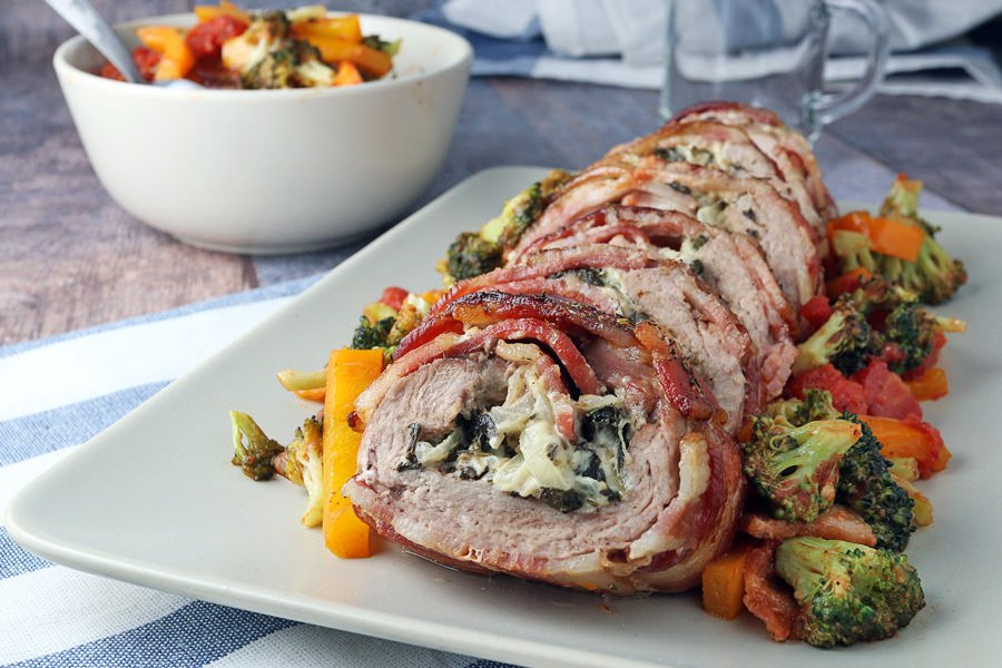 Cream Cheese Stuffed Pork Tenderloin
 Bacon Wrapped Stuffed Pork Tenderloin