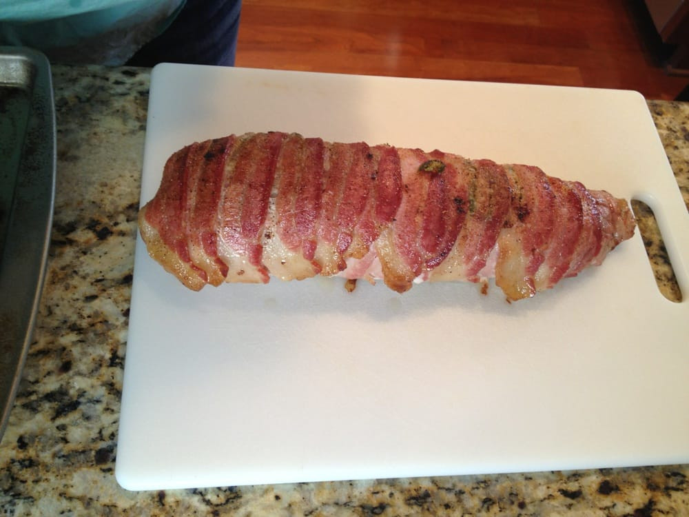 Cream Cheese Stuffed Pork Tenderloin
 Cream cheese and jalapeño stuffed Pork Tenderloin wrapped