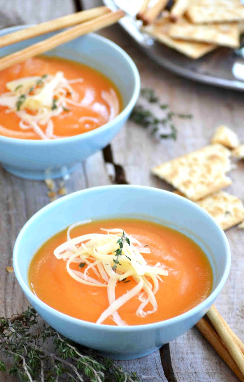 Cream Of Carrot Soup
 Bread & oil My cream of carrot soup