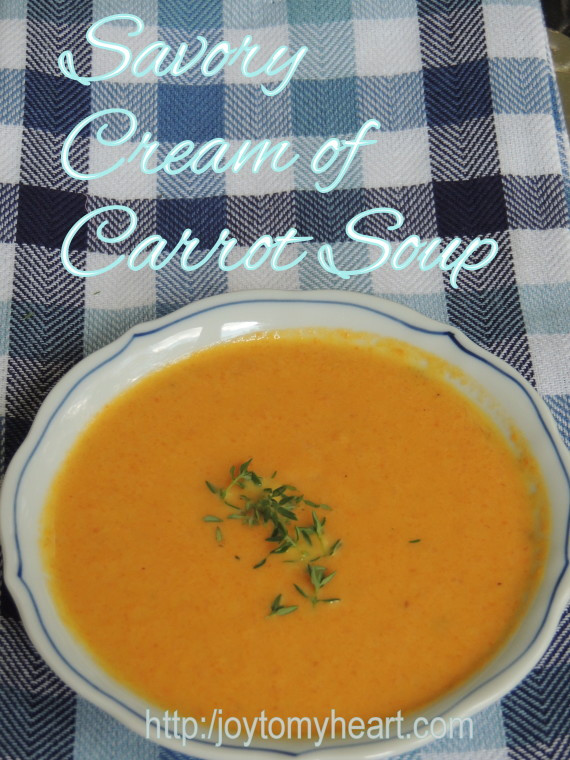 Cream Of Carrot Soup
 Savory Cream of Carrot Soup