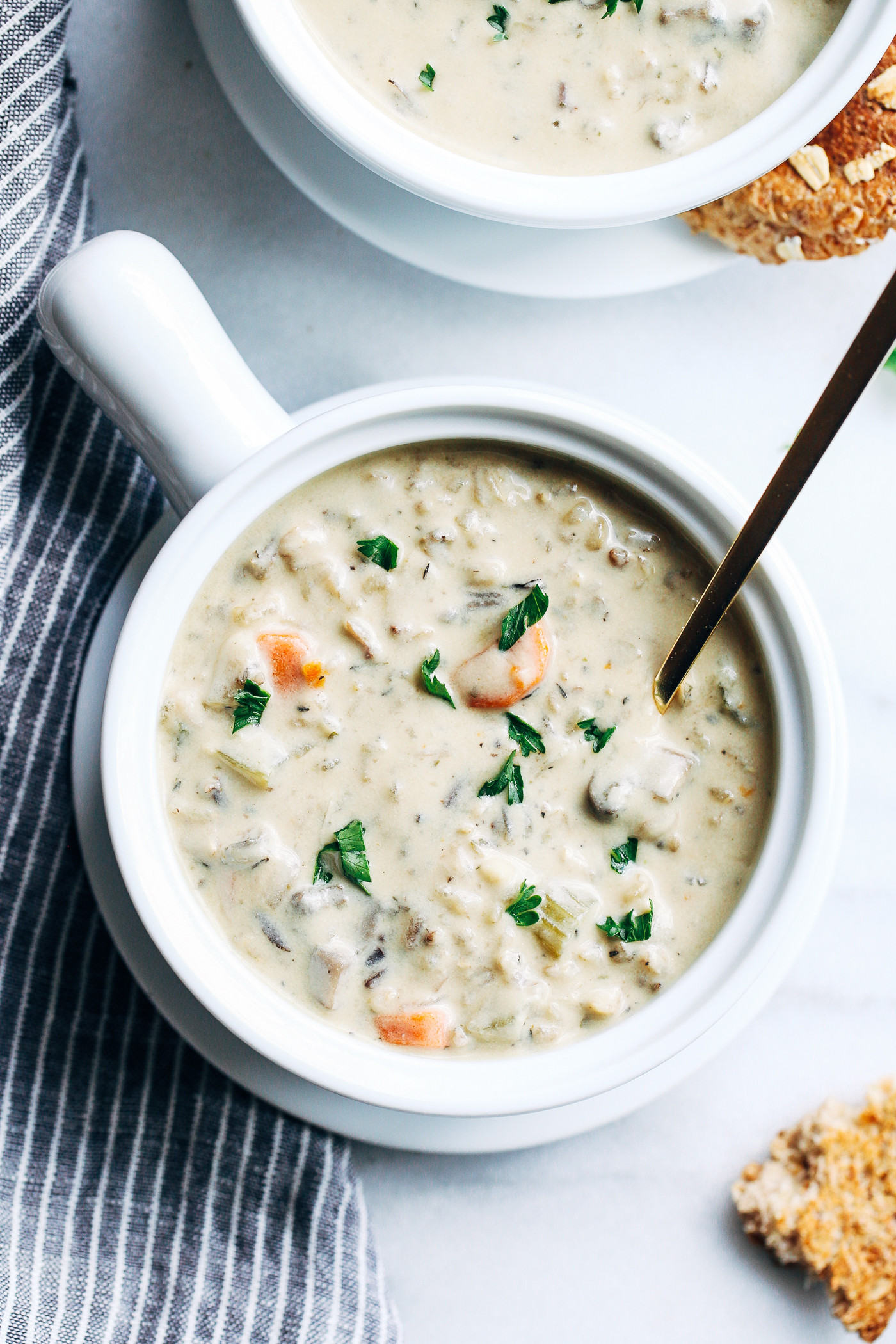Cream Of Chicken And Wild Rice Soup
 Creamy Wild Rice Mushroom Soup Making Thyme for Health