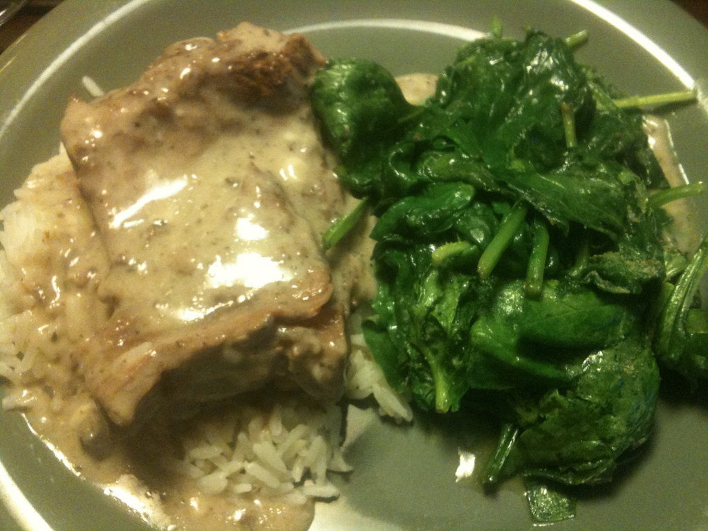 Cream Of Mushroom Gravy
 Angus Prime Rib with cream of Mushroom gravy over Rice and