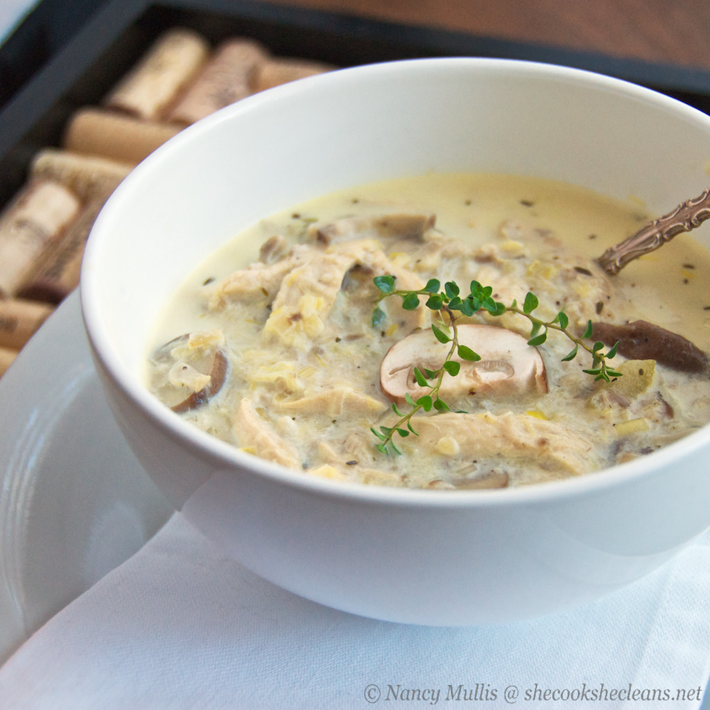 Cream Of Mushroom Soup Recipes With Chicken
 Chicken Leek and Mushroom Soup