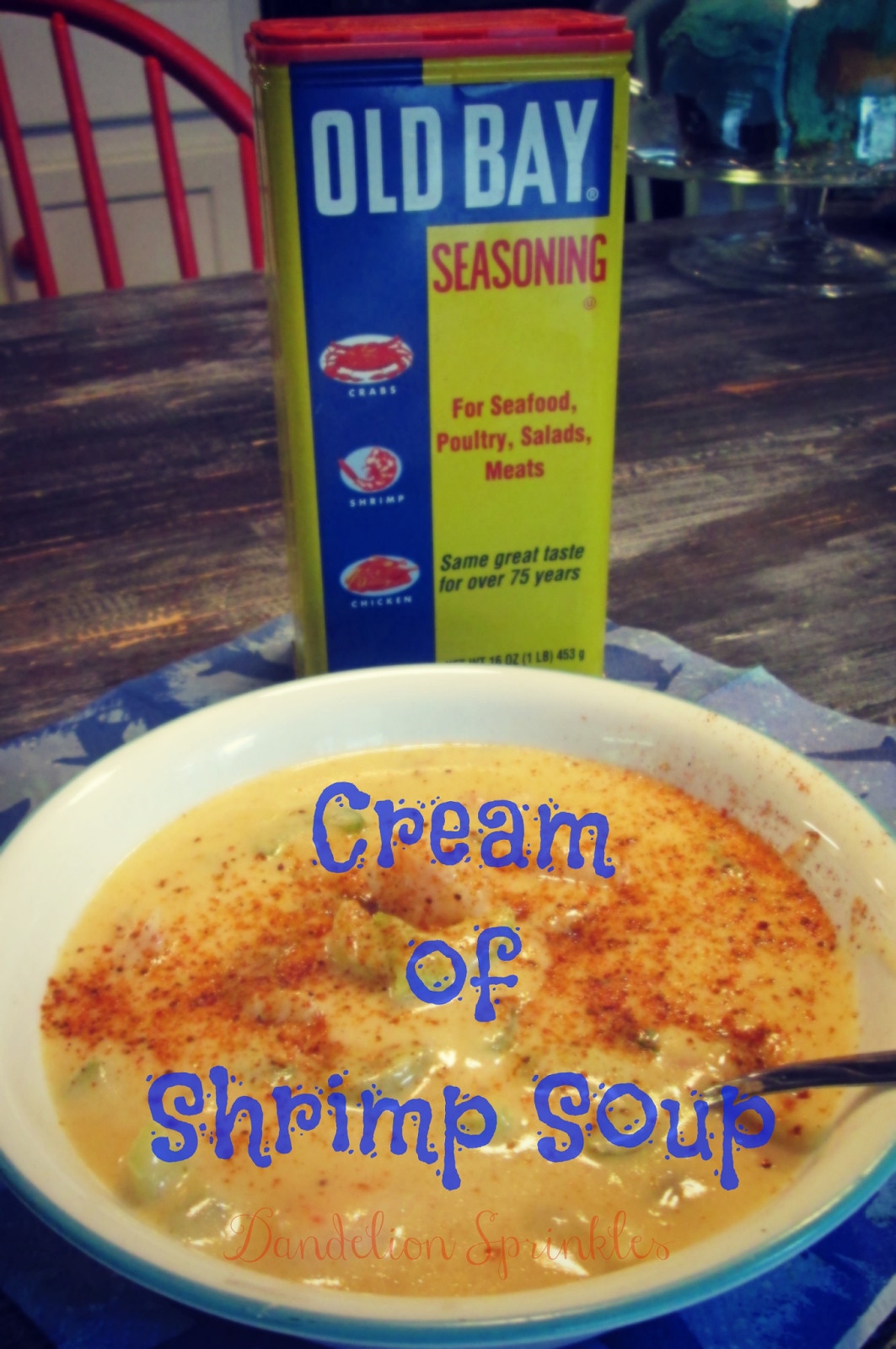 Cream Of Shrimp Soup
 Dandelion sprinkles Cream of Shrimp Soup