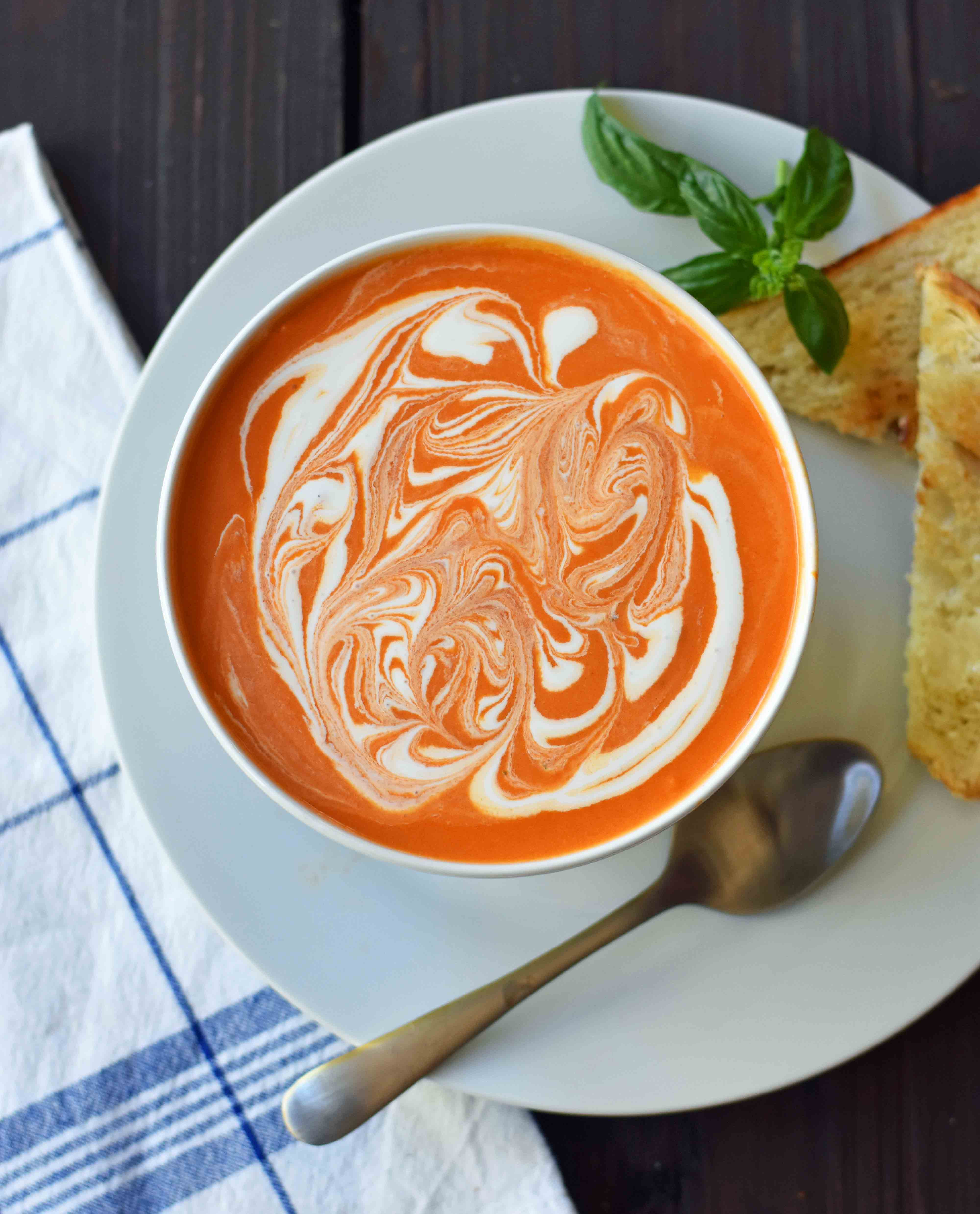 Cream Of Tomato Soup
 Creamy Tomato Basil Soup – Modern Honey