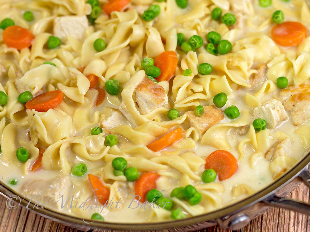 Creamy Chicken And Noodles
 Creamy Chicken with Noodles The Midnight Baker