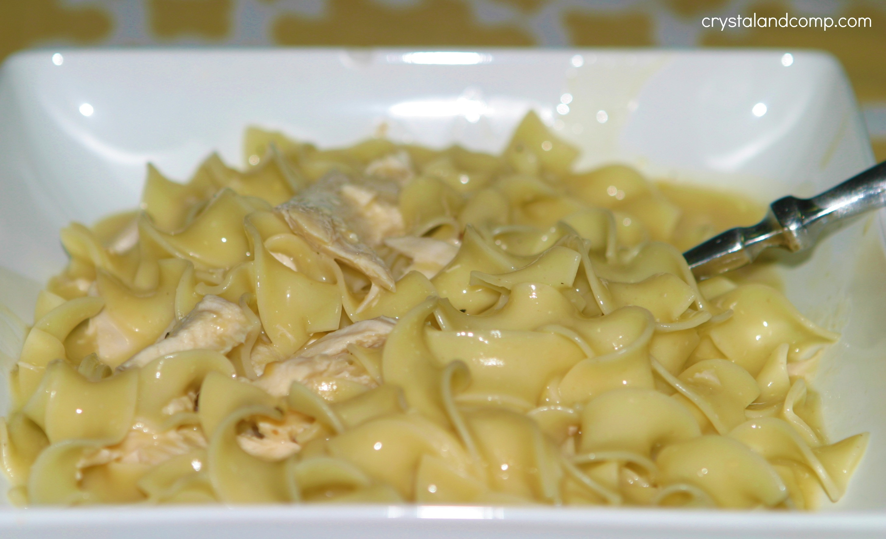 Creamy Chicken And Noodles
 Crockpot Chicken and Noodles fort Food at it s Best