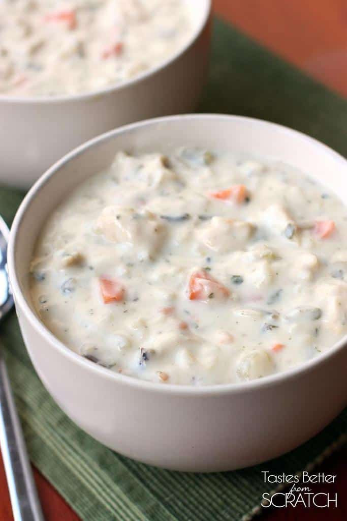 Creamy Chicken And Wild Rice Soup
 Creamy Chicken and Wild Rice Soup Tastes Better From Scratch