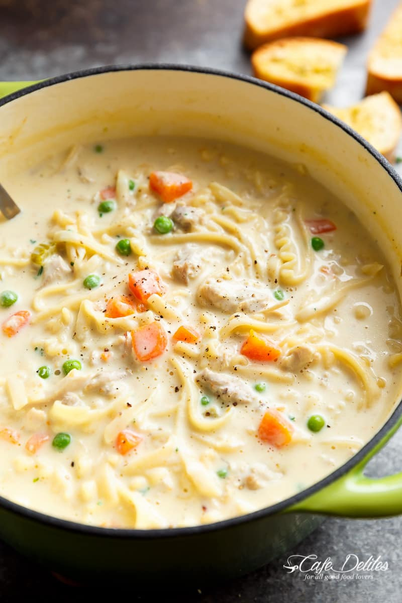 Creamy Chicken Noodle Soup
 Creamy Chicken Noodle Soup Lightened Up Cafe Delites