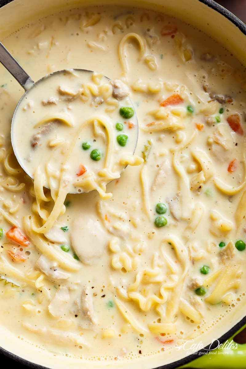 Creamy Chicken Noodle Soup Recipe
 Creamy Chicken Noodle Soup Lightened Up Cafe Delites