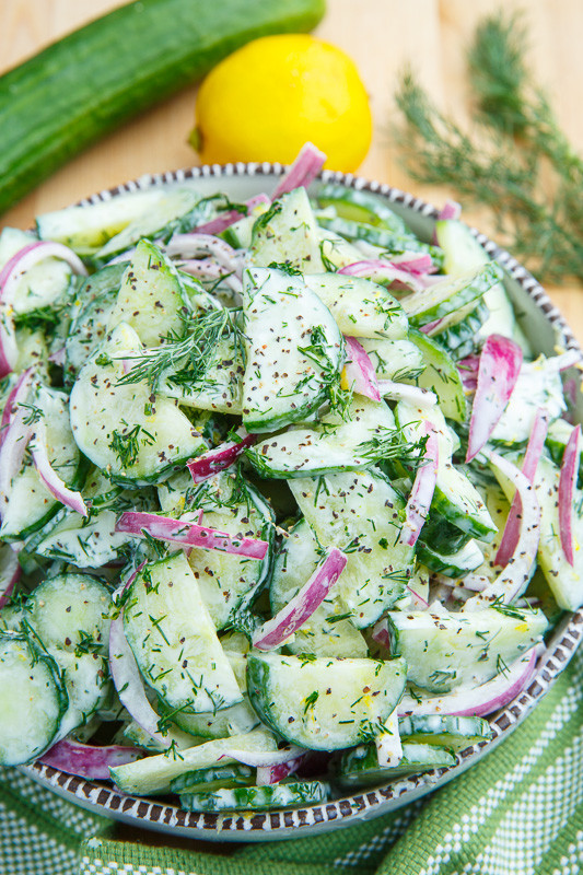 Creamy Cucumber And Onion Salad
 Creamy Dilled Cucumber Salad Closet Cooking