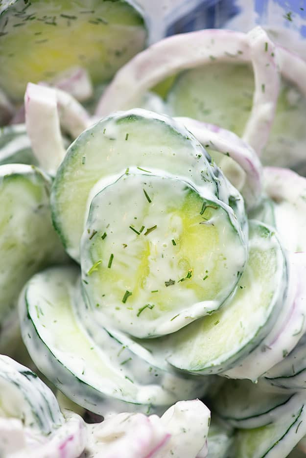 Creamy Cucumber And Onion Salad
 Creamy Cucumber Salad Recipe perfect for hot summer nights