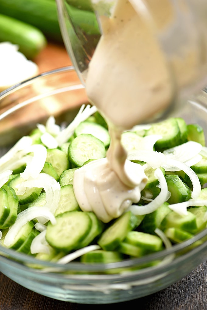 Creamy Cucumber And Onion Salad
 Creamy Cucumber Salad with Tangy Mayo Dressing ion