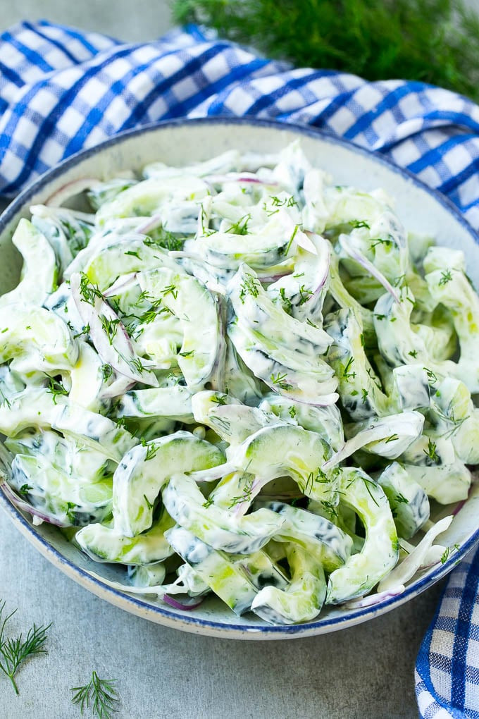 Creamy Cucumber And Onion Salad
 Creamy Cucumber Salad Dinner at the Zoo
