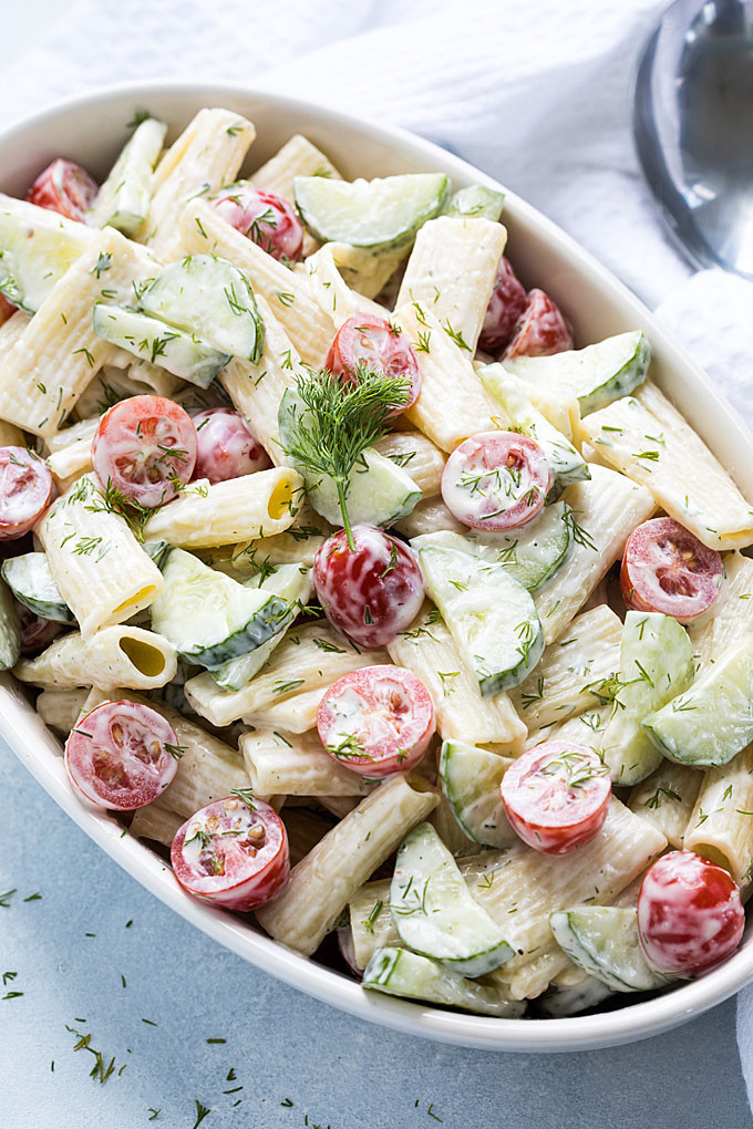 Creamy Cucumber And Onion Salad
 creamy cucumber pasta salad