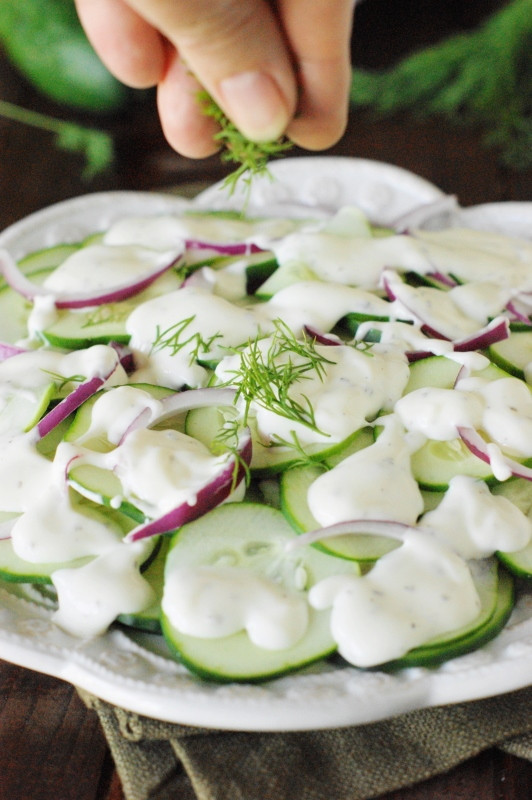 Creamy Cucumber And Onion Salad
 Creamy Ranch Cucumber Salad