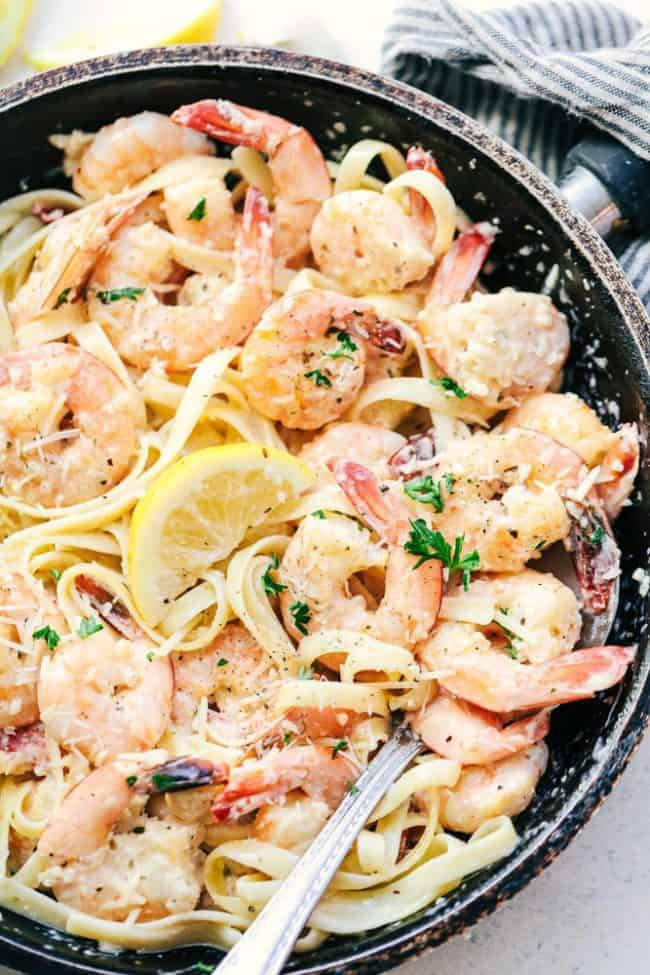 Creamy Garlic Shrimp Pasta
 Creamy Parmesan Garlic Shrimp Pasta