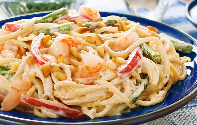 Creamy Garlic Shrimp Pasta
 Calcium Rich Meal Recipes