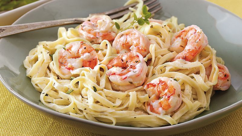 Creamy Garlic Shrimp Pasta
 Creamy Garlic Shrimp and Pasta Recipe BettyCrocker