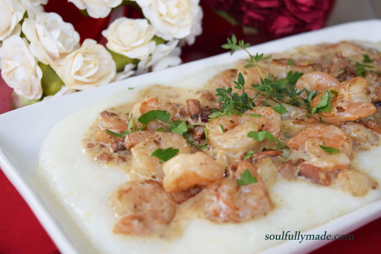 Creamy Shrimp And Grits
 Shrimp and Grits with Andouille Cream Sauce SundaySupper