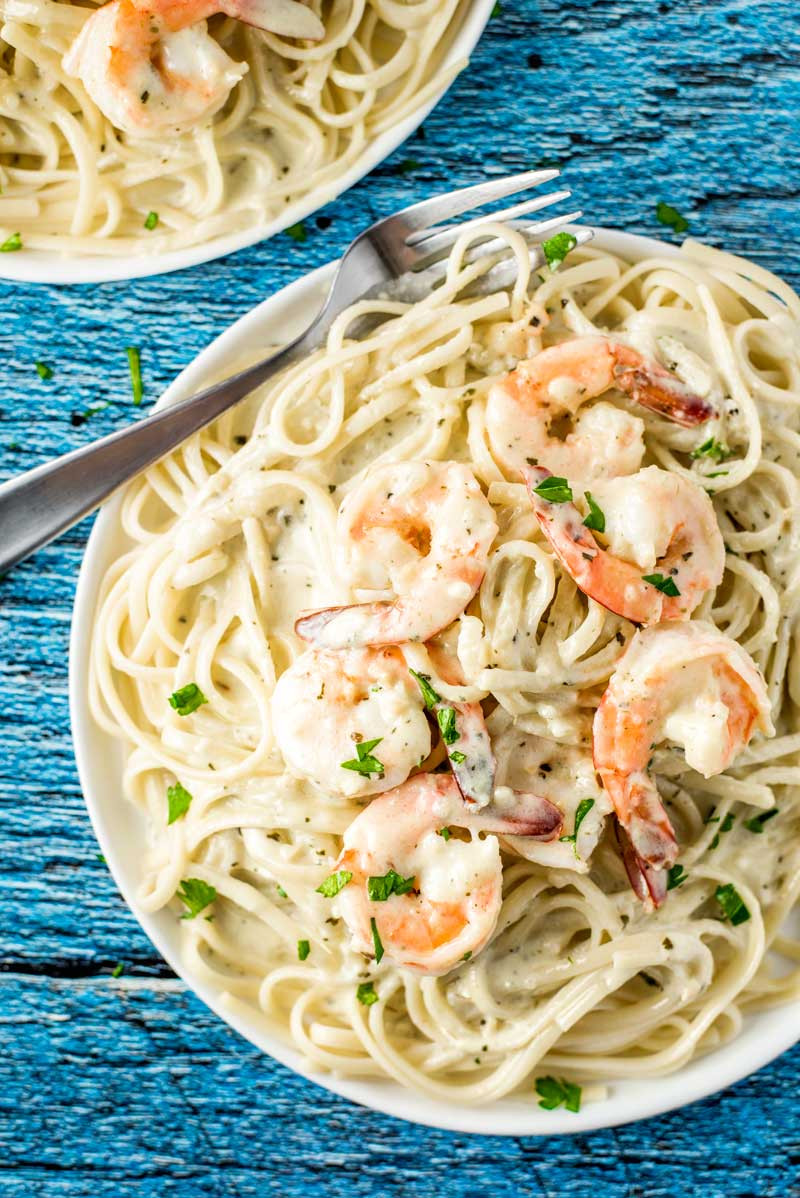 Creamy Shrimp Pasta
 Creamy Pesto Shrimp Pasta Homemade Hooplah