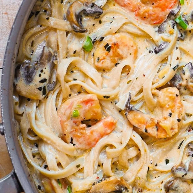 Creamy Shrimp Pasta
 Creamy Shrimp Pasta with Mushrooms Julia s Album