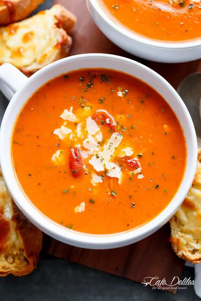 Creamy Tomato Basil Soup
 Creamy Roasted Tomato Basil Soup No Cream Cafe Delites