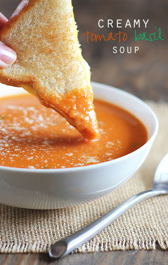 Creamy Tomato Basil Soup
 Warm Winter Soup Recipes