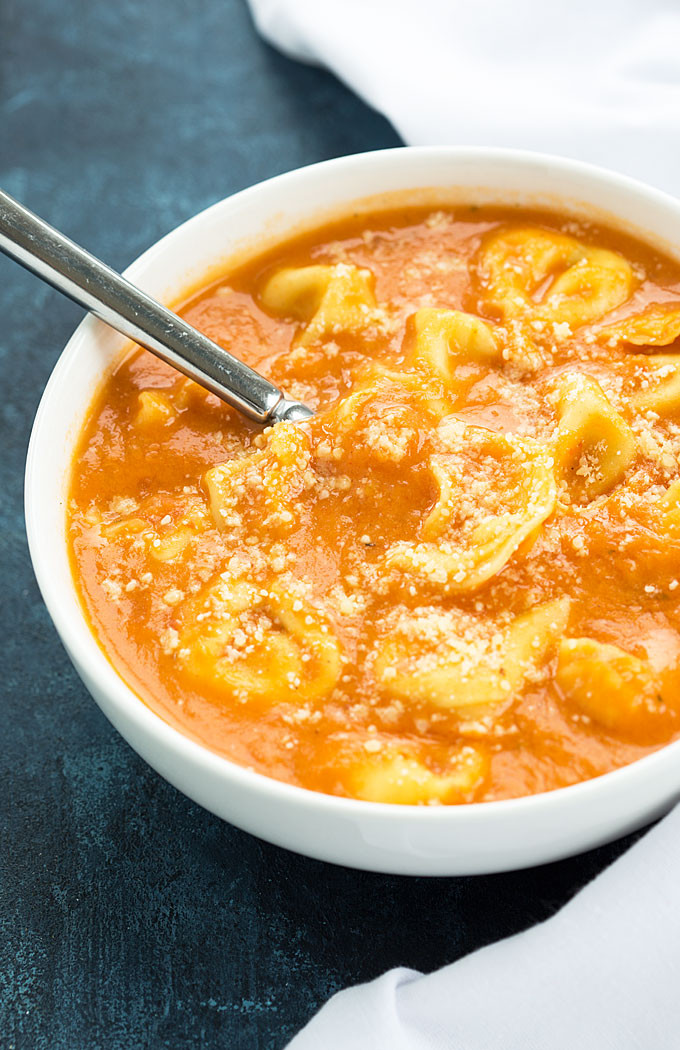 Creamy Tomato Tortellini Soup
 Creamy Tomato Tortellini Soup