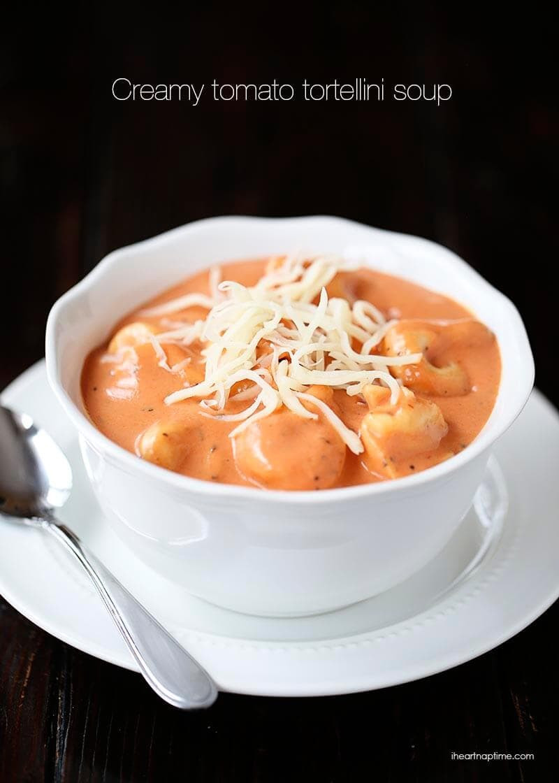 Creamy Tomato Tortellini Soup
 Creamy tomato tortellini soup I Heart Nap Time